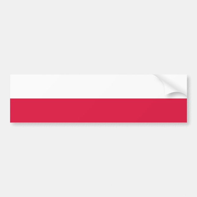 Poland Flag Bumper Sticker (Front)