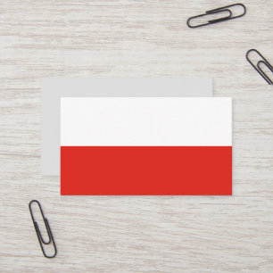 Poland flag business card