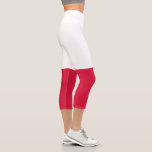 Poland Flag Capri Leggings<br><div class="desc">Patriotic flag of Poland.</div>