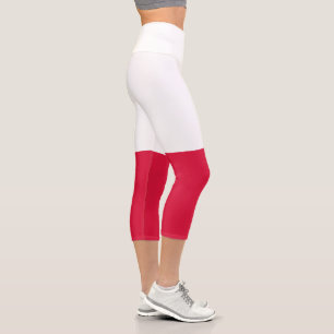 Poland Flag Capri Leggings
