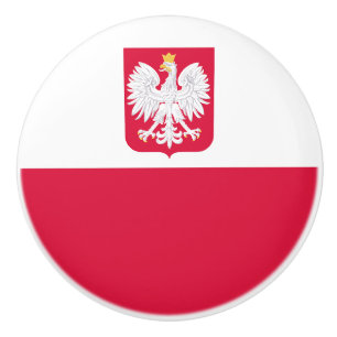 Poland Flag Ceramic Knob