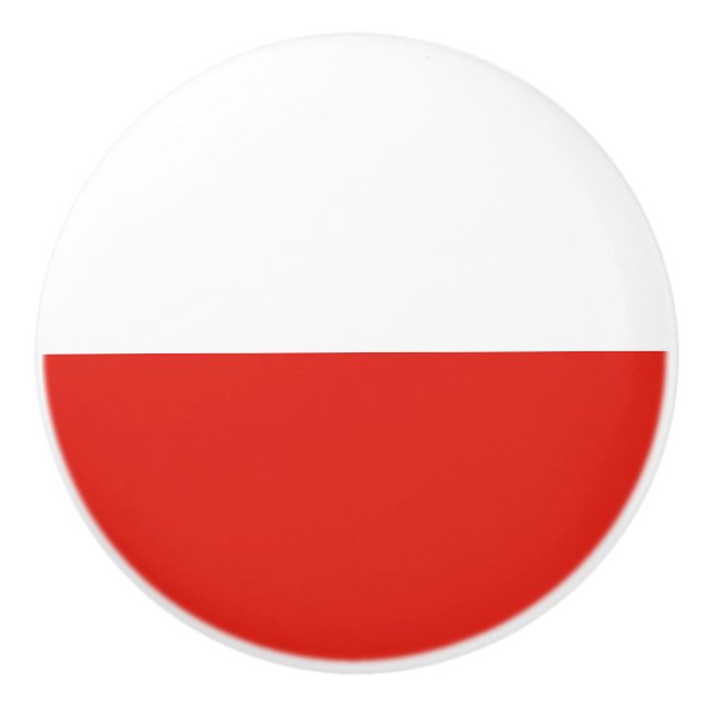 Poland flag ceramic knob (Front)