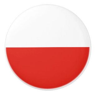 Poland flag ceramic knob