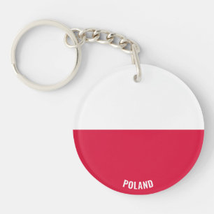 Poland Flag Charming Patriotic Key Ring