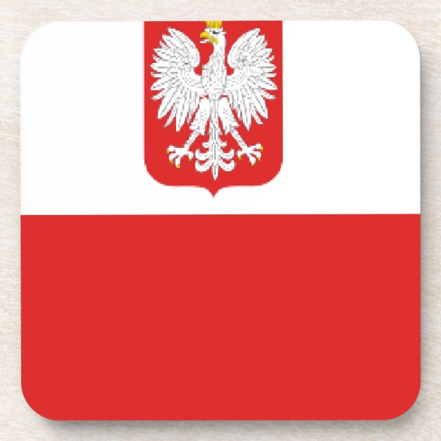 poland flag coaster (Front)