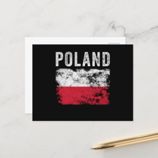Poland Flag Distressed - Polish Flag Postcard