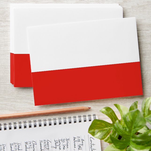 Poland flag envelope (Stacked)