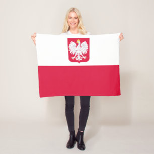 Poland Flag Fleece Blanket