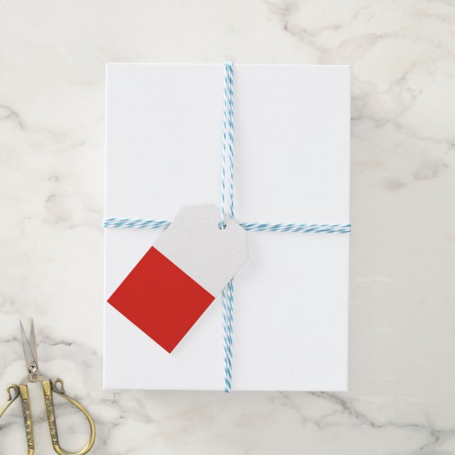 Poland flag gift tags (With Twine)