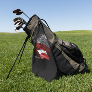 Poland flag golf towel