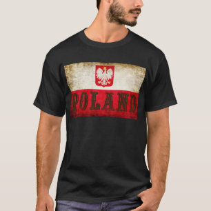 Poland Flag Grunge T-Shirt