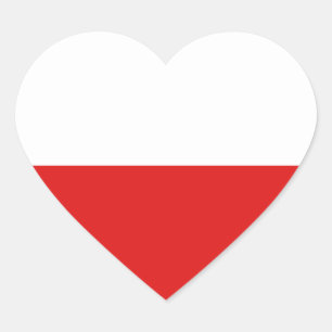 Poland Flag Heart Sticker