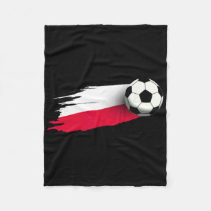 Poland Flag Jersey Polish Soccer Team Polish  Fleece Blanket