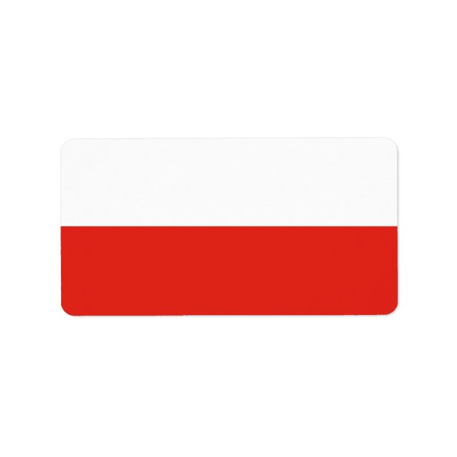 Poland flag label (Front)
