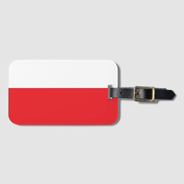 Poland flag luggage tag (Front Horizontal)