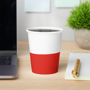 Poland flag paper cups