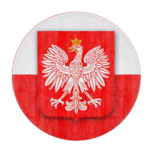 Poland Flag Patriotic Polish Polska Travel Europe Cutting Board