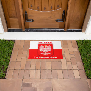 Poland Flag Patriotic Polska Travel Eagle Witamy Doormat