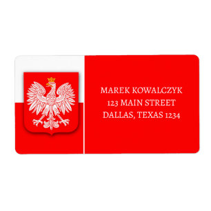 Poland Flag Patriotic Soccer Polska Return Address
