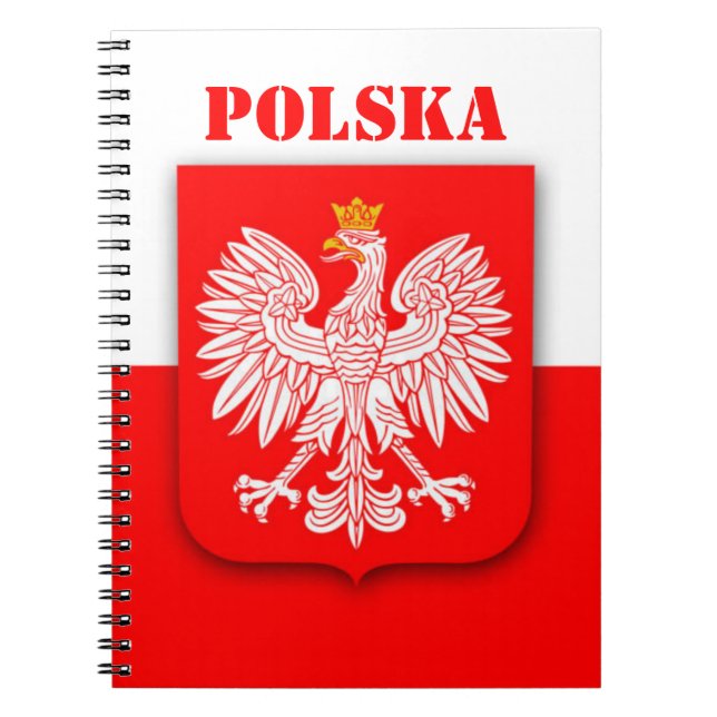 Poland Flag Patriotic Soccer Polska Travel Europe Notebook (Front)