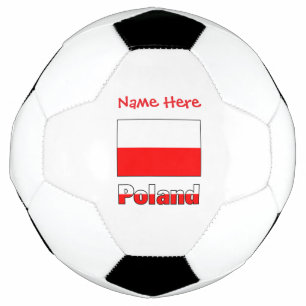 Poland Flag Personalised Soccer Football