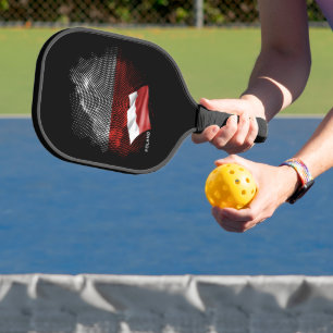 Poland flag pickleball paddle