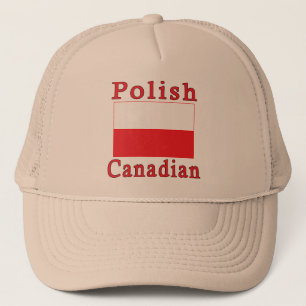 Poland Flag Polish Canadian Trucker Hat