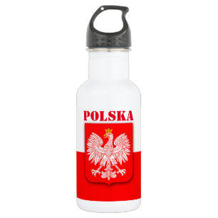Poland Flag Polska Patriotic Football Soccer  532 Ml Water Bottle