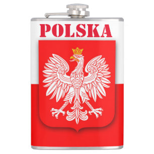 Poland Flag Polska Patriotic Football Soccer Hip Flask