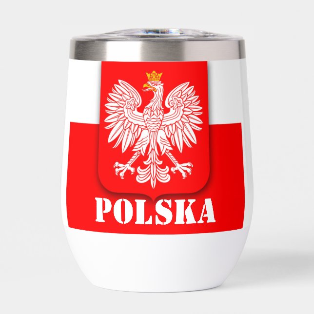 Poland Flag Polska Patriotic Red Travel (Front)