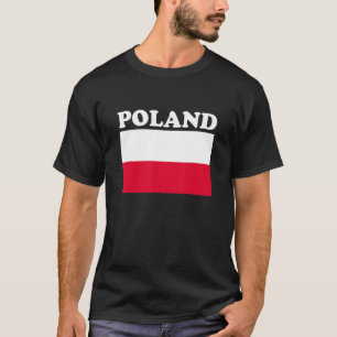 Poland Flag Pride Heritage Polska Roots Polish Whi T-Shirt