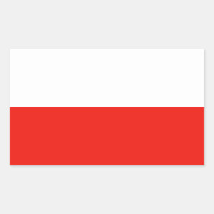 Poland flag rectangular sticker