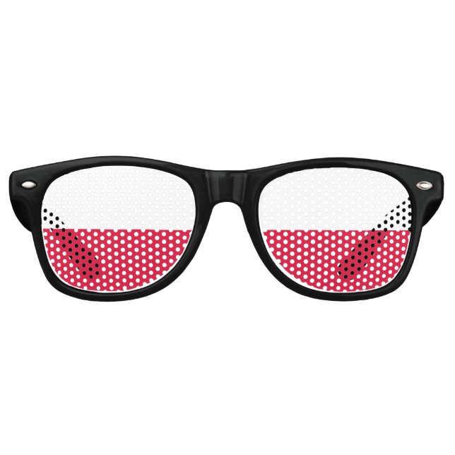 Poland Flag Retro Sunglasses (Front)