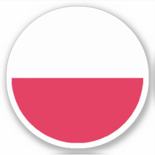 Poland Flag Round Sticker