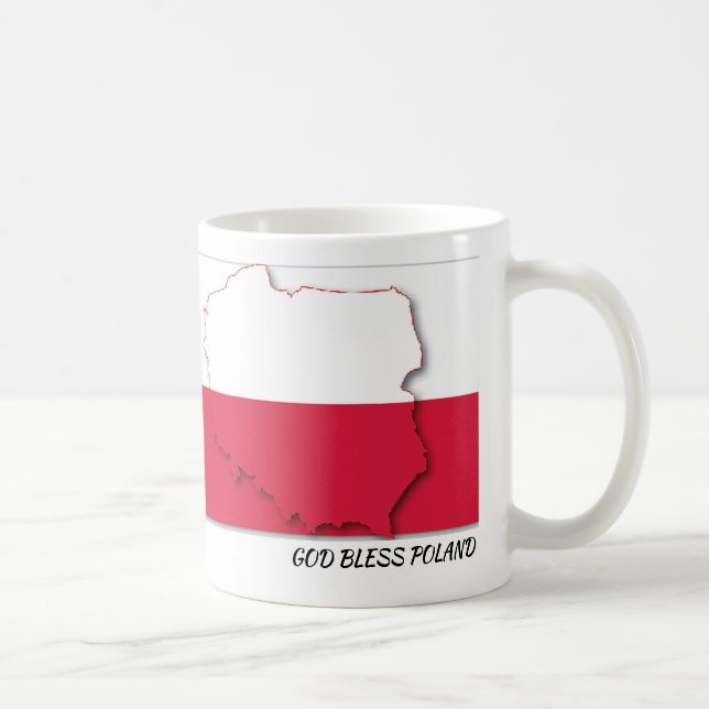 POLAND FLAG Scripture Customised White Coffee Mug (Right)