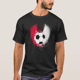Poland Flag Soccer Football Wings Polish Football T-Shirt