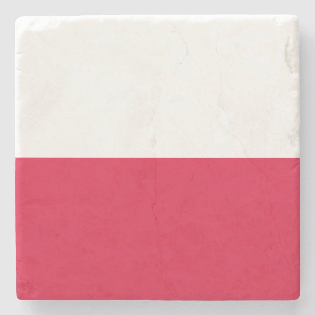 Poland Flag Stone Coaster (Front)