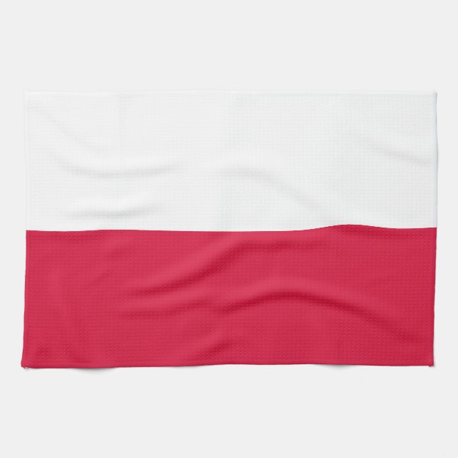 Poland Flag Tea Towel (Horizontal)