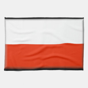 Poland Flag Tea Towel