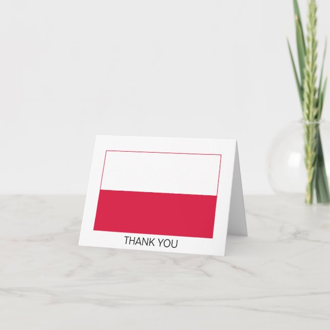 Poland Flag Thank You Card (Front)