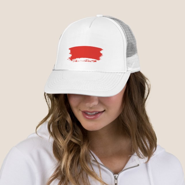 Poland flag trucker hat (In Situ)