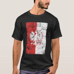 Poland Flag Vintage Big Polska Eagle Polish Pride T-Shirt