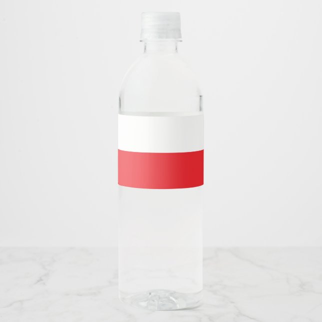 Poland flag water bottle label (Front)