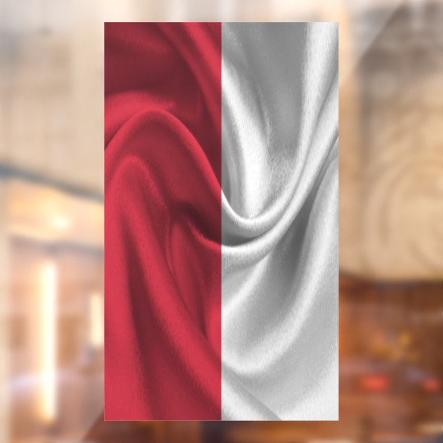 Poland Flag Window Cling (Sheet 2)