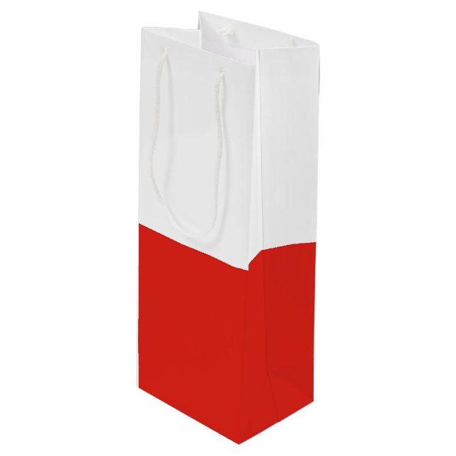 Poland flag wine gift bag (Front Angled)