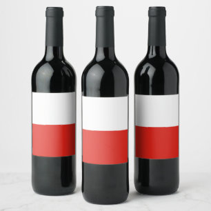 Poland flag wine label