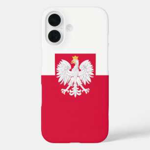 Poland flag (with coat of arms) iPhone 16 case