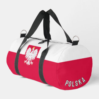 Poland flag (with coat of arms) duffle bag