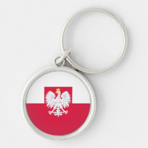 Poland flag (with coat of arms) key ring