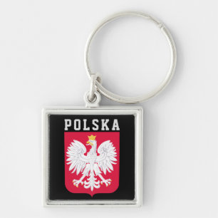 Poland flag (with coat of arms) key ring